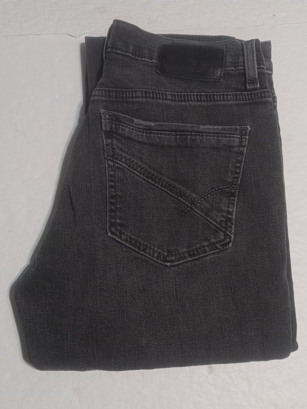 BKE Men's Alec Straight Leg Stretch Jeans 29L AGC5079 Washed Black